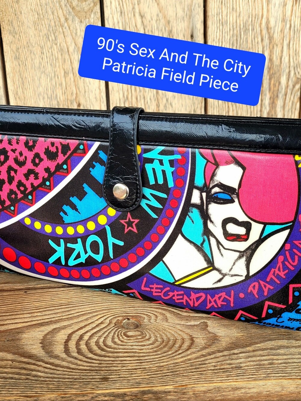 NWOT *Rare* Patricia Field Patent Leather 90's Sex And The City Clutch